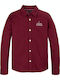 Kids One Color Shirt Long Sleeve Bordeaux