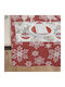 Christmas Snowflake Red Tablecloth