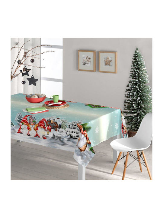 Christmas Tablecloth Xmas Gnome Red