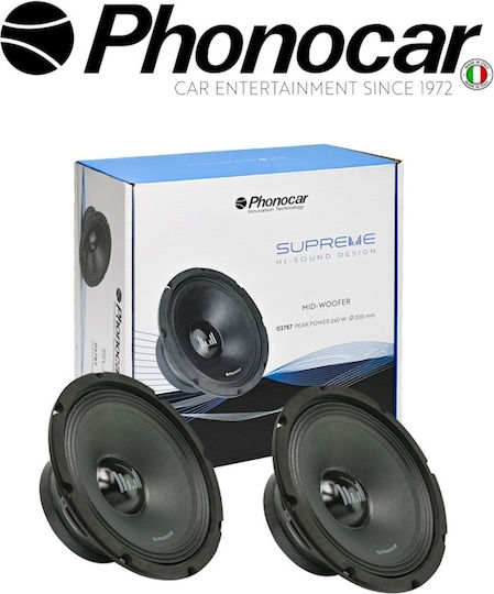 Phonocar Auto-Lautsprecher Supreme 8" mit 120W RMS (Tieftöner)