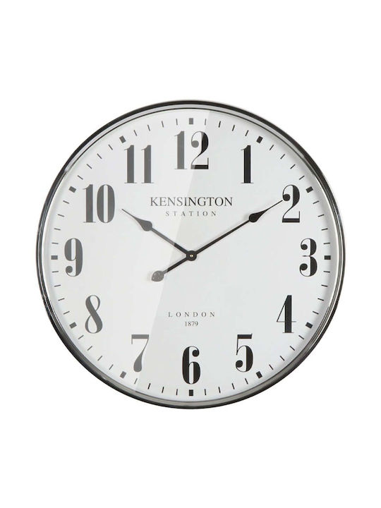 Wall Clock Black White Round Classic Glass & Numbers Φ67.5x5.5cm 2/box 15-94263