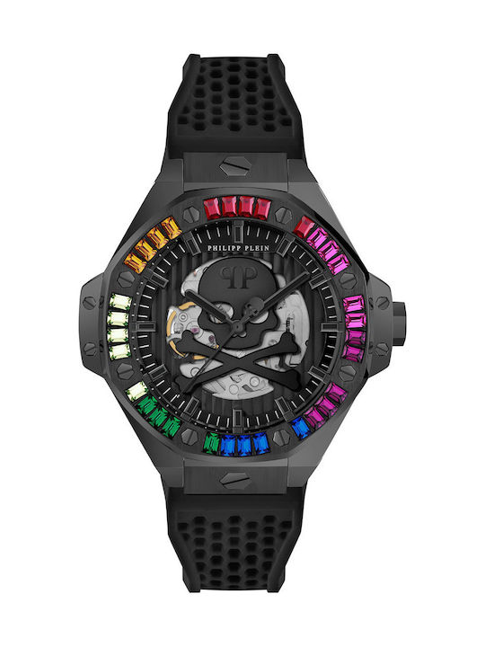 Philipp Plein Мъжки часовник с батерия и черен ...