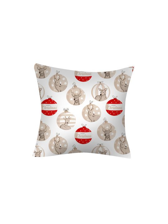 Borea Weihnachtsdekoratives Kissen Platz Beige 45x45cm