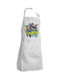 Koupakoupa Stitch Halloween Αδιάβροχη Ποδιά Κουζίνας Λευκή 40x22cm KP_26644_apron-bbq-adult