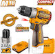 Ingco CDLI16682 Akkuschrauber Batteriebetrieb Brushless 16V 2x2Ah