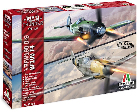 Italeri 1:72 War Thunder Limited Edition Bf109 F4 Fw 190 D9