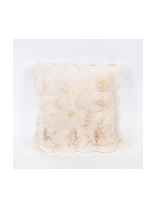 Eurolamp Eurolamp Furry Sofa Cushion Beige 45x45cm