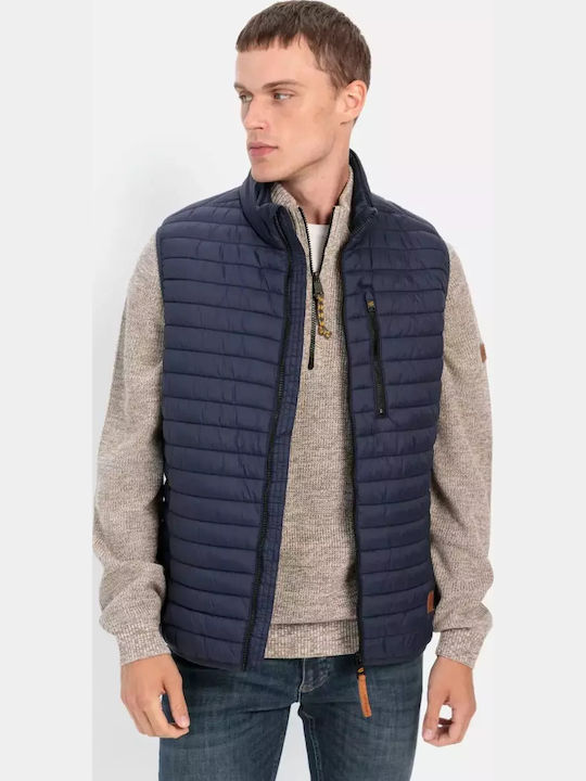 Ärmellos Jacke Puffer Wasserdicht und Winddicht Blue