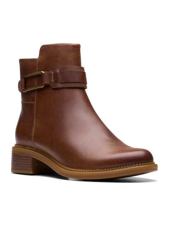 Maye Leder Stiefeletten Damen Braun