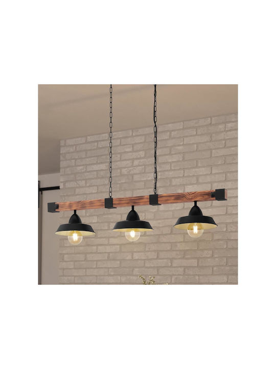 Eglo 44086 Pendant Ceiling Light Oldbury 3xe27 60w 230v FSC Certified