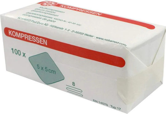 Nobamed Nicht-sterile Medizinische Gaze 5x5cm 100 Stück