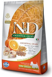 Farmina Ancestral Grain 2.5kg Trockenfutter für erwachsene Hunde kleiner Rassen mit Orange und Fleisch