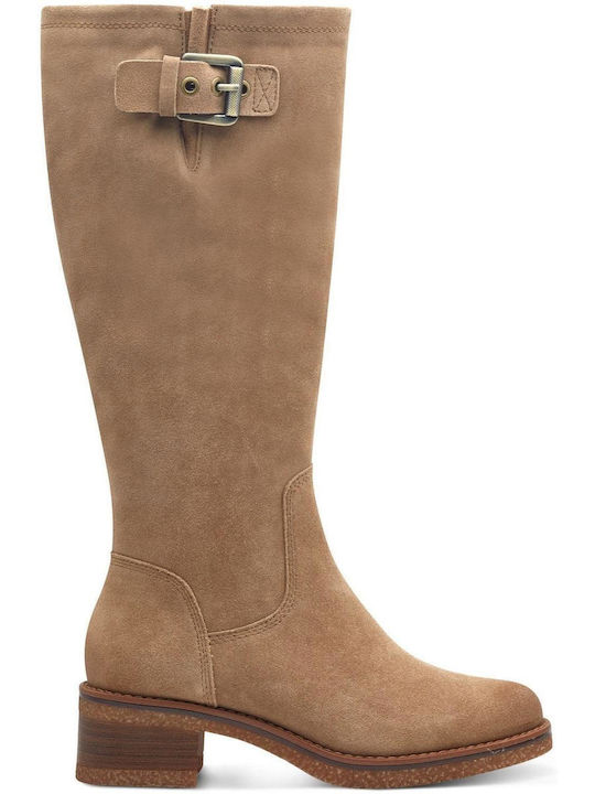 Marco Tozzi Suede Women's Boots Beige