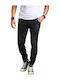 Men's Elastic Jeans Pants with Slim Fit Black