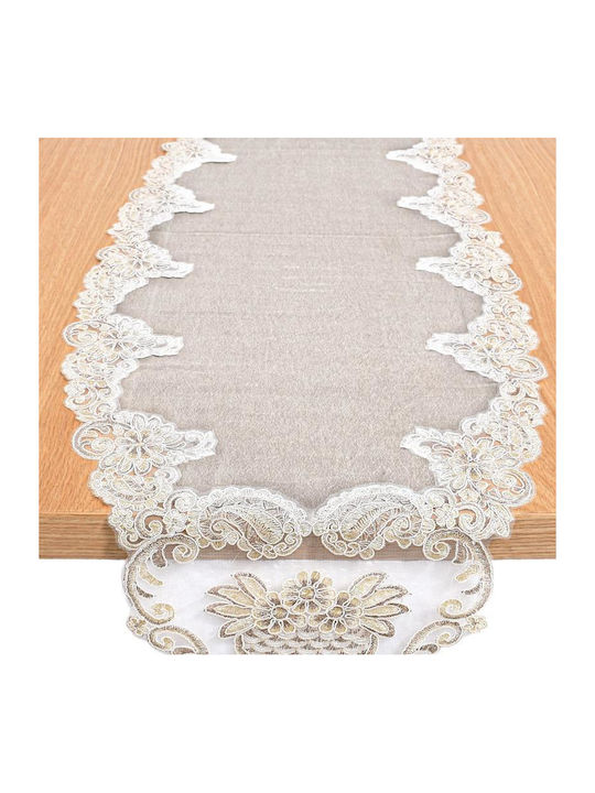 Fylliana Tablecloth Linen Coffee 150x40cm