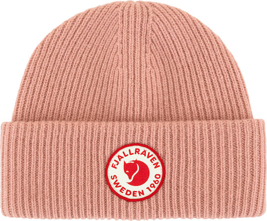 1960 Logo Beanie Beanie with Rib Knit in Pink color