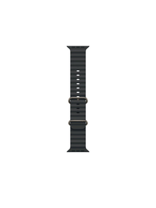 Apple Ocean Band Λουράκι Σιλικόνης Black - Natural Titanium Finish (Apple Watch 44/45/46mm/Ultra 49mm)