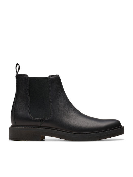Clarkdale Leder Chelsea Herrenstiefel Schwarz