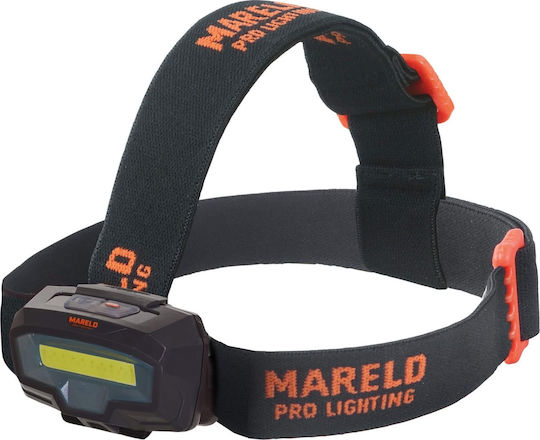 Mareld Headlamp LED IP64 with Maximum Brightness 450lm Far Marld Gleam 450 Black
