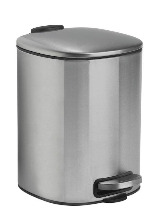 Andrea House Inox Perie de toaletă Închidere lentă 5lt Gri