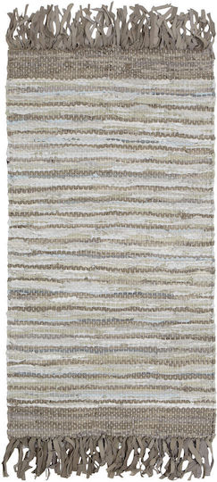 Nima Viola Χαλί Ορθογώνιο Δερμάτινο Beige 60x130cm