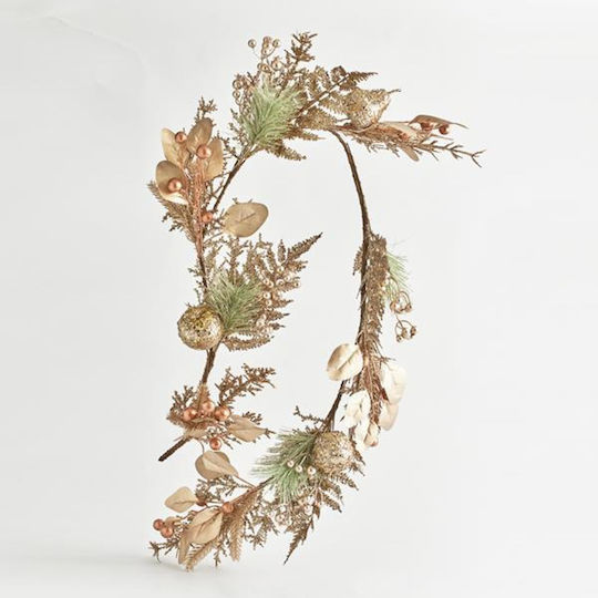 Eurolamp Weihnachtliche Girlande Plastik Gold 150cm 1Stück