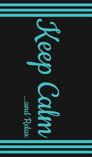 Dimcol Beach Towel Cotton Petrol Blue 170x90cm.
