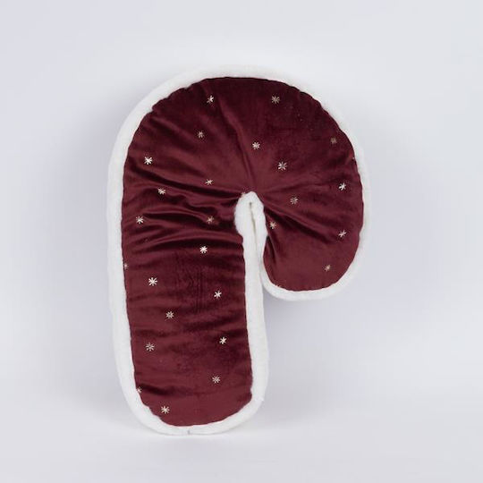 Eurolamp Weihnachtsdekoratives Kissen Süßigkeit Burgundisch 6x30cm