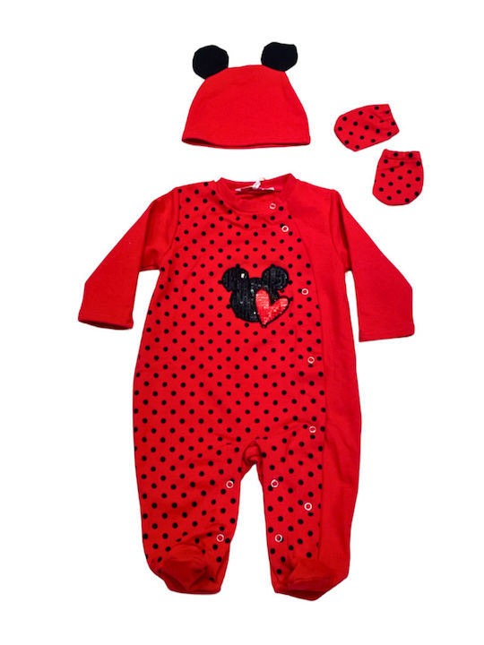 Babylonfashion Подредба Суитшърти Червено-Черно На Точки