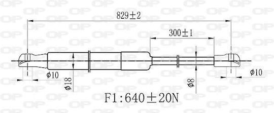 Open Parts Αμορτισέρ Πορτ Μπαγκάζ για Mercedes-Benz Citan Ford Transit Custom