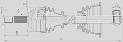 Open Parts Half Axle