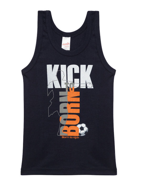 Minerva Born To Kick Kids' Undershirt Tank Top Navy Blue