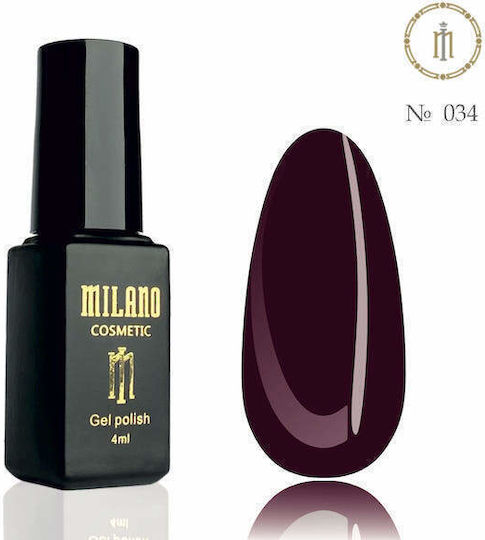 Milano Cosmetic Хибриден Лак за Нокти 034 4мл 1бр