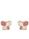 Senzio Belibasakis Kids Earrings Studs Butterflies from Gold 9K
