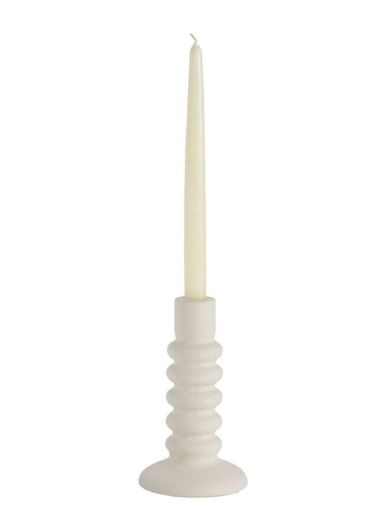 Candle Holder Ah-ax24042 11x18.5cm White Andrea House Ceramic