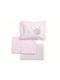 Nef-Nef Homeware Cute Snail Baby Sheets Set Crib Cotton Cute Snail - Pink Pink 120x170cm 3pcs