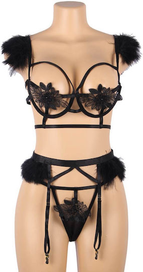 Kinksters Секси Комплект Бельо Черен 3123-07524