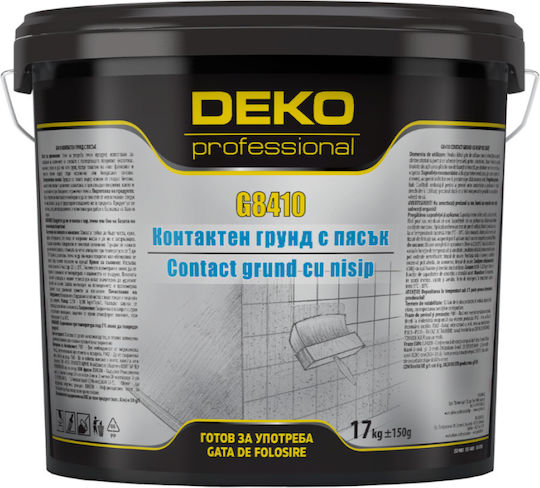 Контактен грунд Deko Professional G8410 кварцов пясък 17 кг подобряващ адхезията за последващо покритие