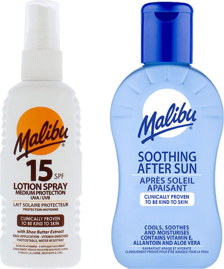 Malibu Spf15 Waterproof Spray 100ml + After Sun Balm 100ml