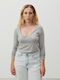 Jacksonville Women's Cotton Long Sleeve Blouse Heather Gray