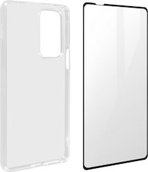 Case Motorola Edge 20 Pro Silicone Soft Tempered Glass Black