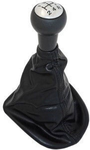 Buton schimbător de viteze cu manșon pentru Peugeot 207 Negru