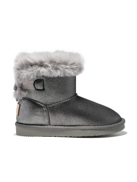 Conguitos Kids PU Leather Boots Gray