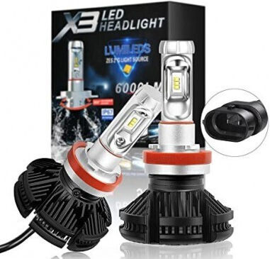 Set aus 2 LED H8 H9 H11 Canbus 50W 12.000 Lm 12V-24V