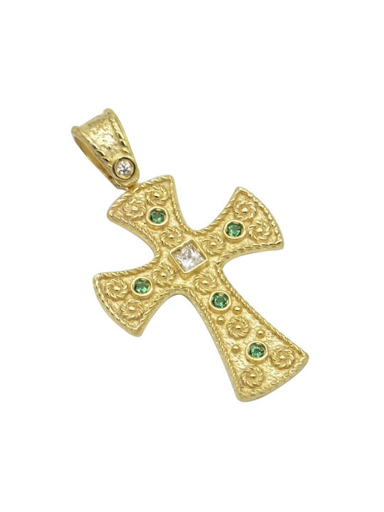 Senzio Belibasakis Women's Gold Byzantine Cross 14K