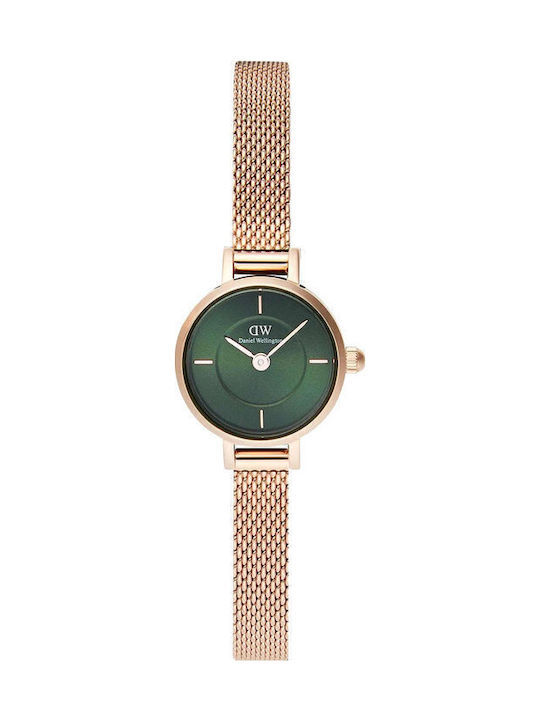 Daniel Wellington Petite Women's Watch with Pink Gold Metal Bracelet