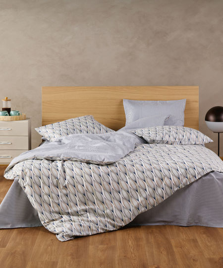 Kentia Комплект Плик за Завивка Памучен Кинг Сайз с 2 Калъфки 225x245 Crystal 01