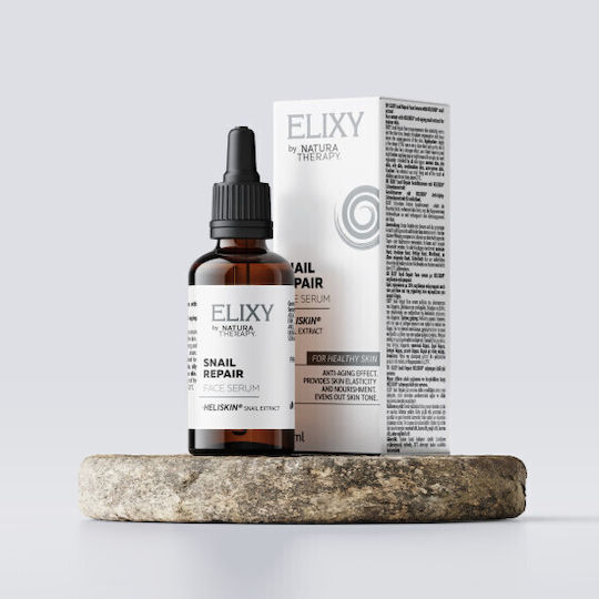 Natura Therapy Elixy Snail Repair Feuchtigkeitsspendend & Anti-Aging Serum Gesicht mit Schneckensekret & Hyaluronsäure für Revitalisierung & Flecken 30ml