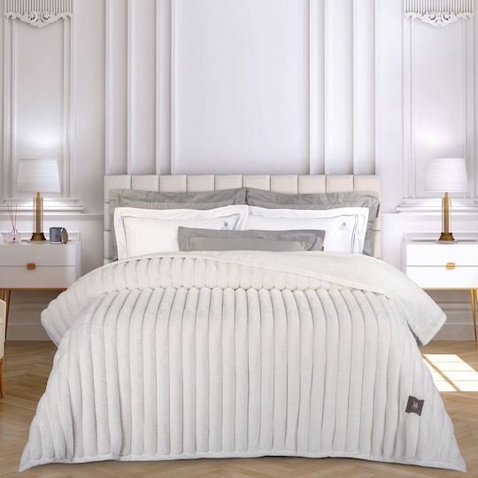 Greenwich Polo Club 3477 Κουβέρτα Γούνινη Υπέρδιπλη 220x240εκ. White