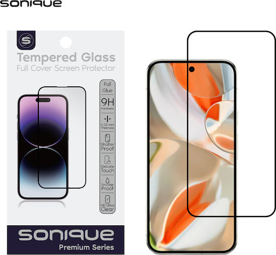 Hardy Glass Sonique Premium Serie HD Vollabdeckung 9H Google Pixel 9 Pro 5G Schwarz